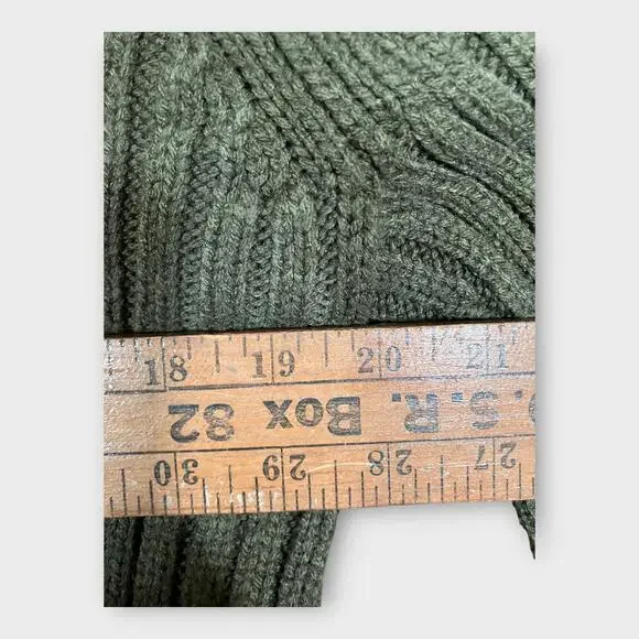 Tommy Hilfiger Cable Knit Sweater Women’s Size Large Green Long Sleeve - Picture 4 of 6